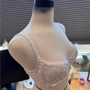 Cosabella Bra Never Say Never Balconette Lace White Women 36 C EUC